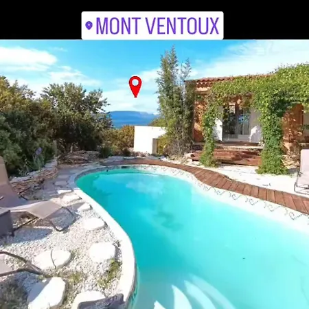 Willa La Ou Le Ciel Est Ne Beau Mas Pierres Et Contemporain Sur Grande Propriete Vue Mont Ventoux Dentelles De Montmirail Blauvac